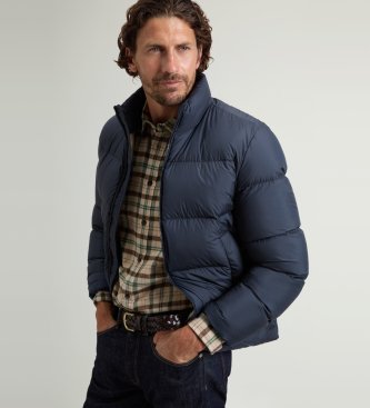 Woolrich Casaco de microfibra Cloud em microfibra azul-marinho