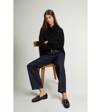 Woolrich Pull à col montant en mélange de laine et cachemire noir