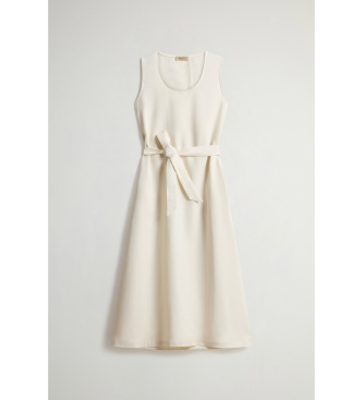 Woolrich Linen blend dress with beige belt