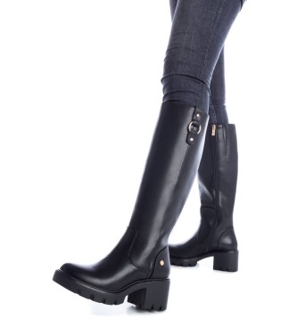 Xti Bottes 141542 noires - Hauteur du talon 6cm