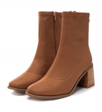 Xti Ankle boots 141828 camel -heel height: 7cm