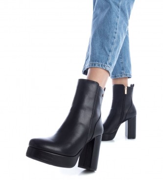 Xti Black casual ankle boots -Heel height 10cm