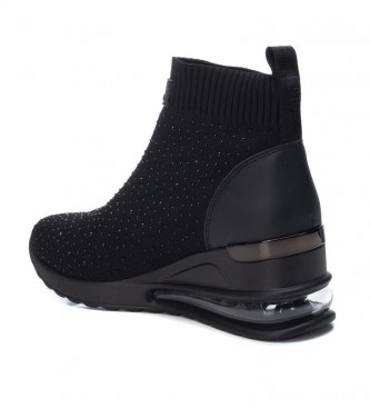 Xti Wedge ankle boots 042948 black -Height 7 cm