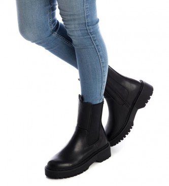 Xti Black Chelsea ankle boots