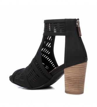 Xti Black ankle boot sandal 044490 -Height heel 8 cm