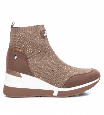 Xti Ankle boots 140056 brown - Height 7cm wedge