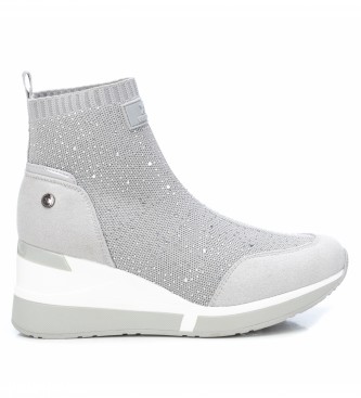 Xti Ankle boots 140056 grey - Height 7cm wedge