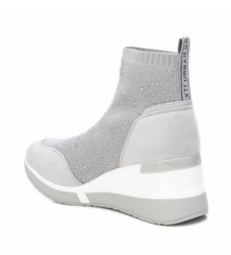 Xti Ankle boots 140056 grey - Height 7cm wedge