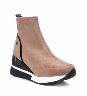 Xti Sports ankle boots 140057 taupe - Height wedge 7cm