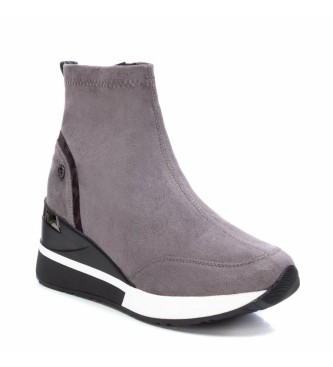 Xti Sports ankle boots 140057 grey - Height 7cm wedge