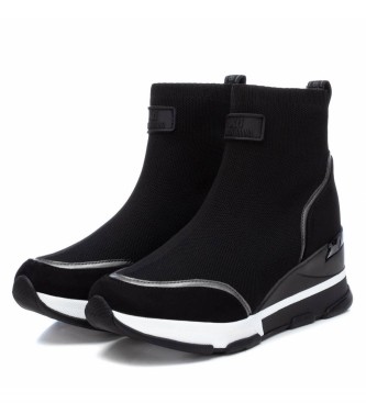 Xti 140319 black ankle boots - Height 7cm wedge 