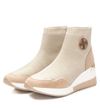 Xti Turnschuhe 141467 Beige -Hhe Keil 7cm