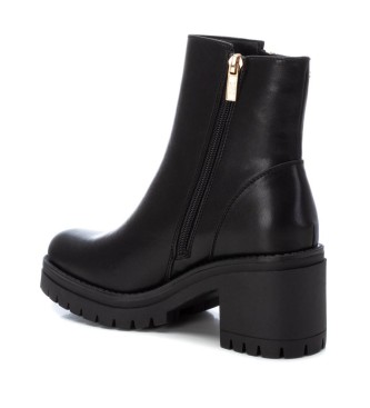 Xti Škornji 141538 črni - višina pete: 7 cm