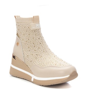 Xti Ankle boots 141701 beige -height wedge: 6cm