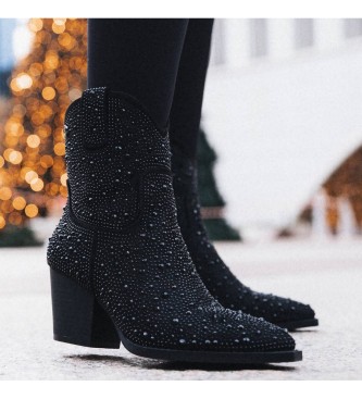 Xti Ankle boots 141723 black -heel height: 7cm