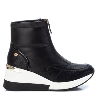 Xti Sportive ankle boots with black wedge -Height 6 cm