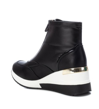 Xti Sportive ankle boots with black wedge -Height 6 cm