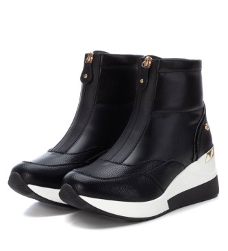 Xti Sportive ankle boots with black wedge -Height 6 cm