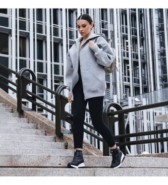 Xti Sportive ankle boots with black wedge -Height 6 cm