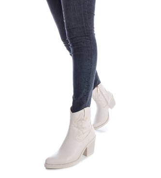 Xti Bottines 141994 blanc cass - Hauteur du talon : 8cm