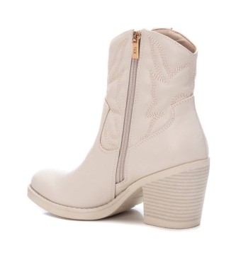 Xti Bottines 141994 blanc cass - Hauteur du talon : 8cm