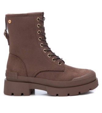 Xti Taupefarbene Wildleder-Stiefeletten