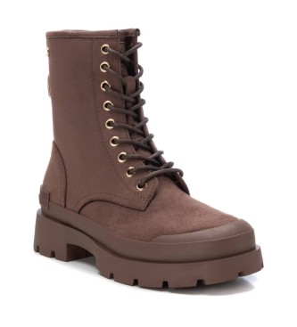 Xti Bottines en daim taupe