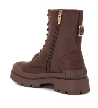 Xti Bottines en daim taupe