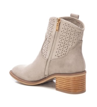 Xti 142259 beige ankle boots -heel height: 5cm