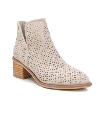 Xti Ankle boots 142383 beige -heel height: 5cm