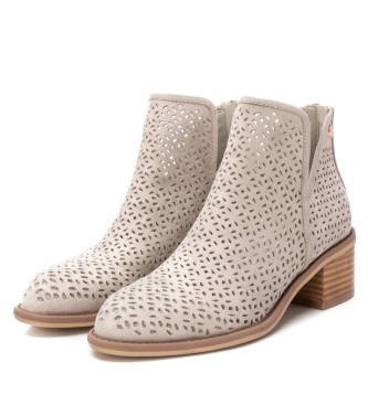 Xti Ankle boots 142383 beige -heel height: 5cm