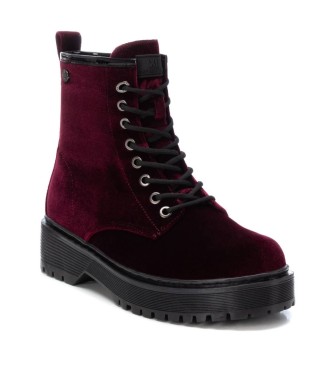 Xti Xti Botas de tornozelo para mulher 143096 burgundy