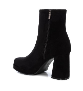 Xti Bottines en cuir 143108 noir