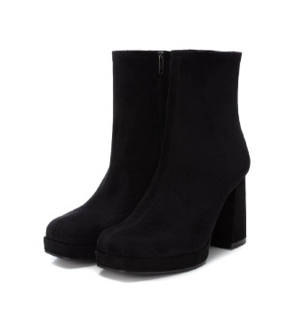 Xti Lederstiefeletten 143108 schwarz