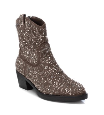 Xti Leather ankle boots 143116 taupe