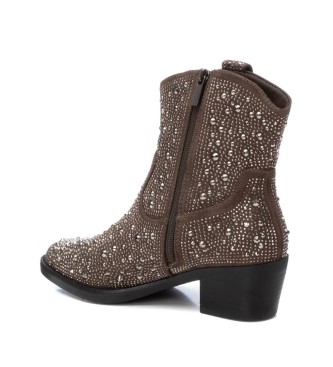 Xti Botins em pele 143116 taupe