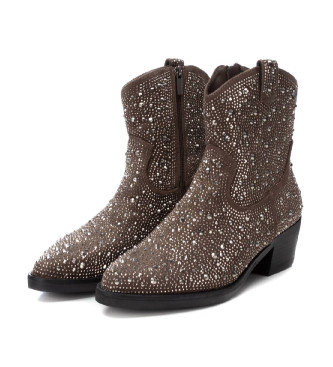 Xti Botins em pele 143116 taupe