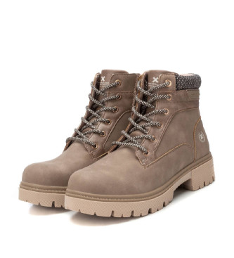 Xti Buty za kostkę 143144 taupe