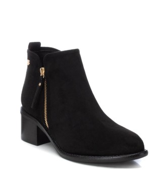 Xti Bottines en cuir 143420 noir