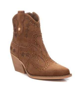 Xti Leather ankle boots 143748 brown