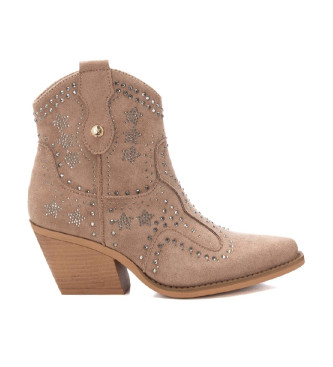 Xti Leather ankle boots 143748 beige