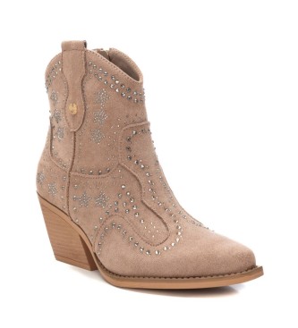 Xti Bottines en cuir 143748 beige