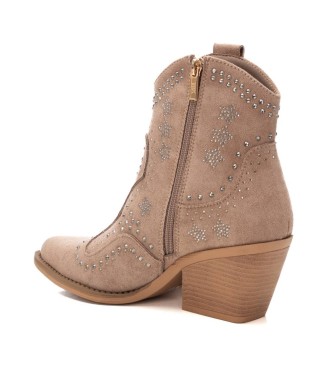 Xti Bottines en cuir 143748 beige