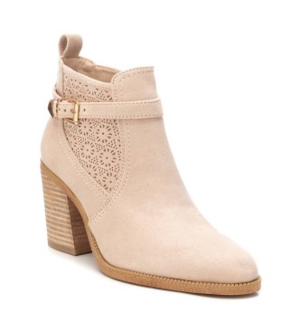 Xti Bottines en cuir 143883 beige