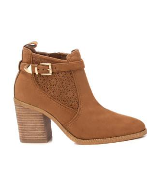 Xti Leather ankle boots 143883 brown