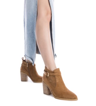 Xti Bottines en cuir 143883 marron