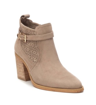 Xti Bottines en cuir 143883 taupe