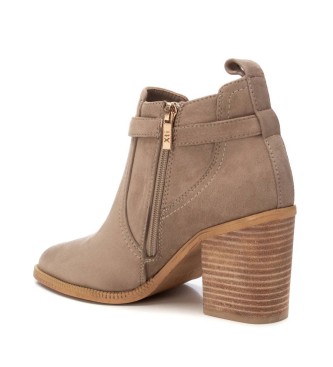 Xti Bottines en cuir 143883 taupe