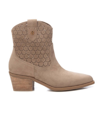 Xti Bottines en cuir 143885 taupe