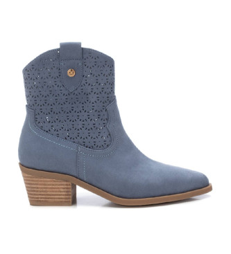 Xti Lederstiefeletten 143885 blau